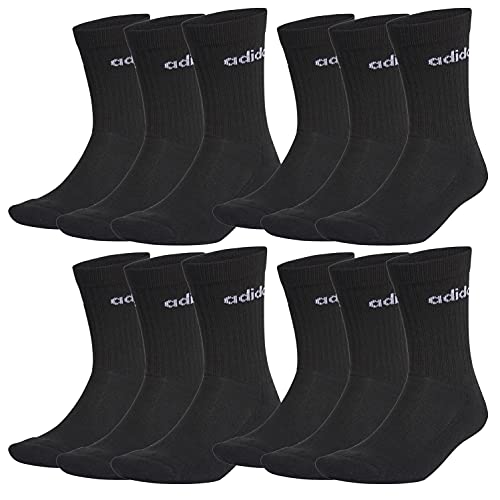 adidas 12 Paar HC CREW 3p Tennissocken Sportspocken Unisex, Farbe:Schwarz, Socken & Strümpfe:37-39 von adidas