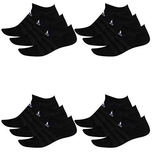 adidas 12 Paar Performance No Show Sneaker Socken Unisex Kurzsocke, Farbe:Black, Socken & Strümpfe:37-39 von adidas
