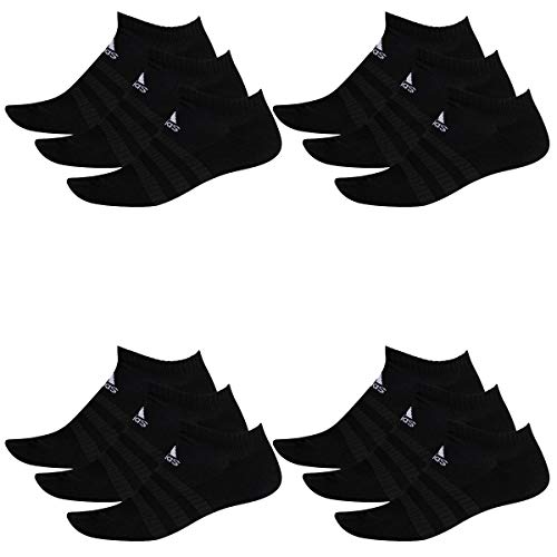 adidas 12 Paar Performance No Show Sneaker Socken Unisex Kurzsocke, Farbe:Black, Socken & Strümpfe:46-48 von adidas