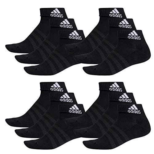 adidas Ankle/Quarter Socken Unisex Kurzsocke Knöchelsocke 12 Paar, Farbe:Black, Socken & Strümpfe:37-39 von adidas