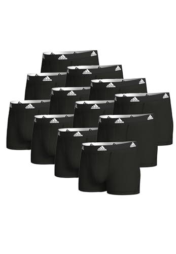 adidas 12er Pack Basic Trunk Men Herren Unterhose Shorts Unterwäsche 12er Pack, Farbe:Black, Bekleidungsgröße:M von adidas