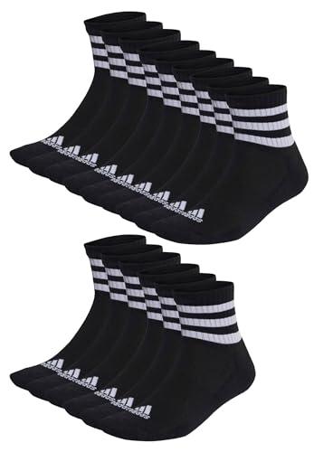 adidas 15 Paar C Sportswear MID 15p Mid Cut Socken Unisex Sportsocken, Farbe:Black, Socken & Strümpfe:37-39 von adidas