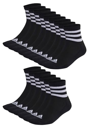 adidas 15 Paar C Sportswear MID 15p Mid Cut Socken Unisex Sportsocken, Farbe:Black, Socken & Strümpfe:49-51 von adidas
