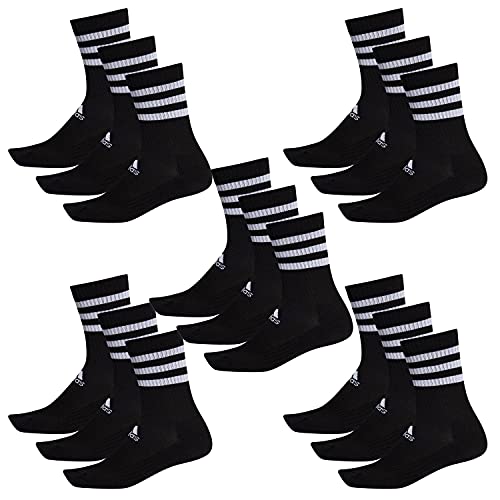 adidas 15 Paar CSH CREW 15p Tennissocken Sportspocken Unisex, Farbe:Black, Socken & Strümpfe:40-42 von adidas