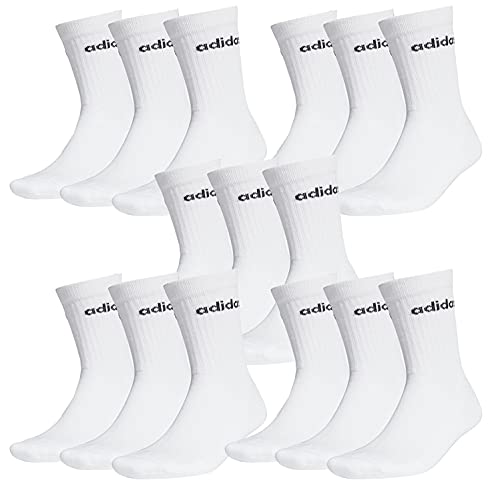 adidas 15 Paar HC CREW 3p Tennissocken Sportspocken Unisex, Farbe:Weiss, Socken & Strümpfe:43-45 von adidas