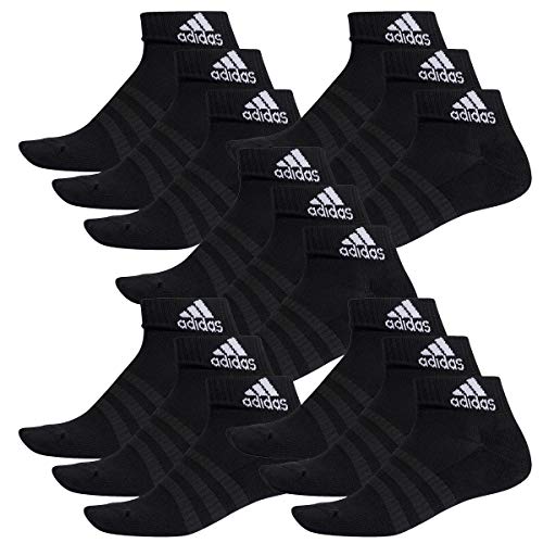 adidas Ankle/Quarter Socken Unisex Kurzsocke Knöchelsocke 15 Paar, Farbe:Black, Socken & Strümpfe:40-42 von adidas