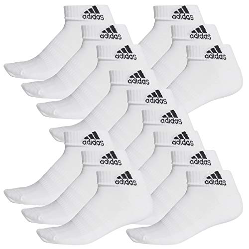 adidas 15 Paar Performance Sneaker / Quarter Socken Unisex Kurzsocke , Farbe:White, Socken & Strümpfe:43-45 von adidas