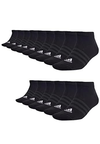 adidas 15 Paar Sportswear Low Cut Sneaker Socken Unisex Kurzsocke, Farbe:Black, Socken & Strümpfe:37-39 von adidas