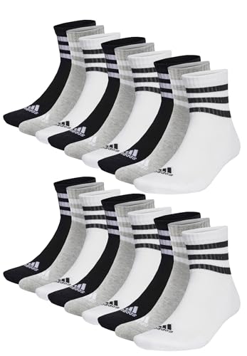adidas 18 Paar C Sportswear MID 18p Mid Cut Socken Unisex Sportsocken, Farbe:Multi, Socken & Strümpfe:43-45 von adidas