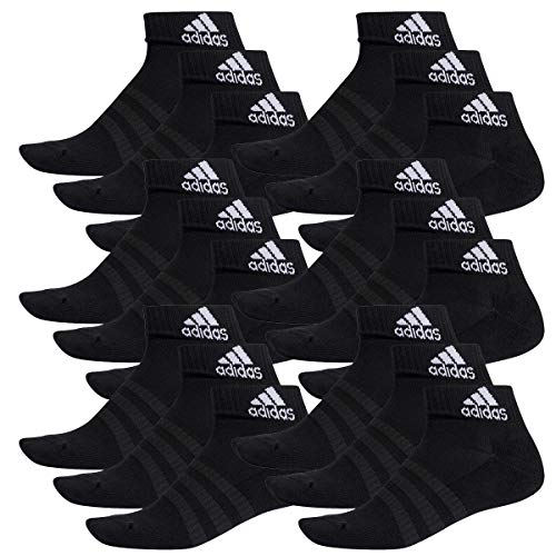 adidas Ankle/Quarter Socken Unisex Kurzsocke Knöchelsocke 18 Paar, Farbe:Black, Socken & Strümpfe:37-39 von adidas