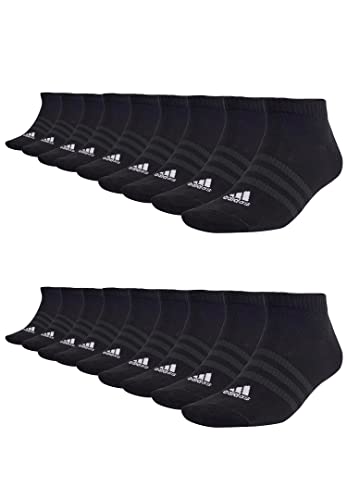 adidas 18 Paar Sportswear Low Cut Sneaker Socken Unisex Kurzsocke, Farbe:Black, Socken & Strümpfe:37-39 von adidas