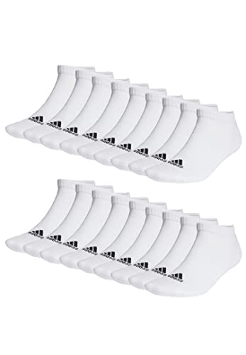 adidas 18 Paar Sportswear Low Cut Sneaker Socken Unisex Kurzsocke, Farbe:White, Socken & Strümpfe:37-39 von adidas