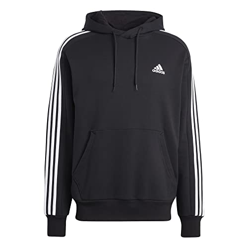 adidas 3 Stripes Full Zip Hoody Kapuzenjacke (L, Black/White) von adidas