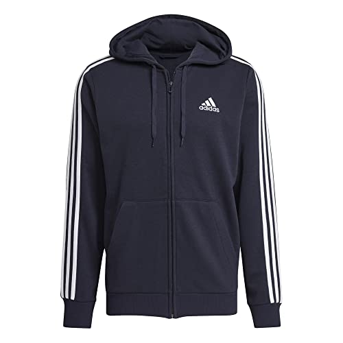 adidas 3 Stripes Full Zip Hoody Kapuzenjacke (M, Ink) von adidas