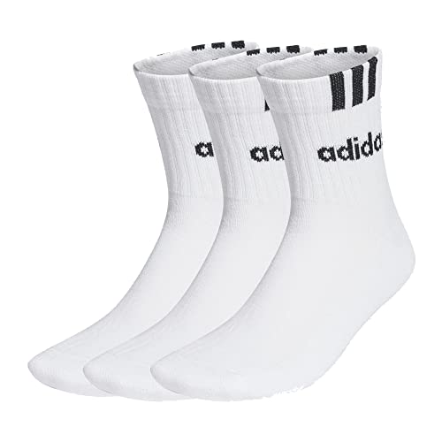 adidas 3 Stripes Linear Socks Socken 3er Pack (37-39, white) von adidas