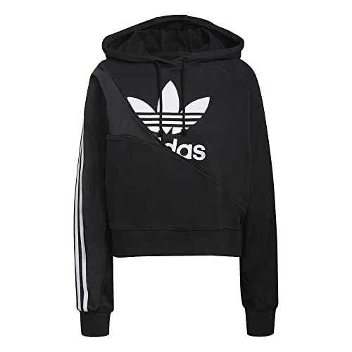 adidas 3 Stripes Short Women Hoody (DE/NL/SE/PL, Numerisch, 34, Regular, Regular, Black) von adidas