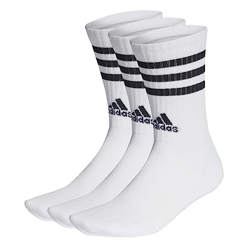 adidas 3 Stripes Socks Socken 3er Pack (as3, numeric, numeric_43, numeric_45, regular, regular, white/black) von adidas