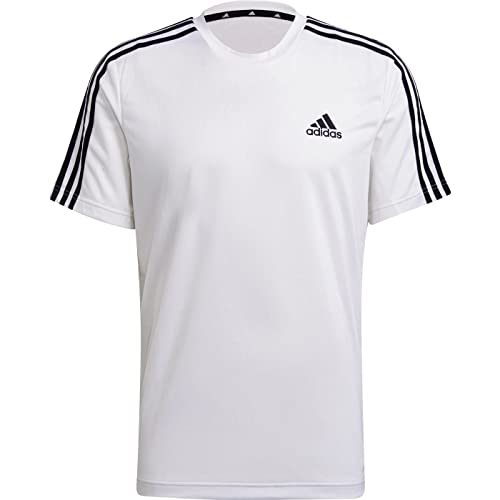 adidas 3 Stripes T-Shirt (M, White/Black) von adidas