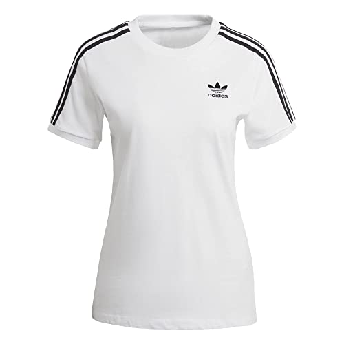 adidas 3 Stripes Women T-Shirt (34, White) von adidas