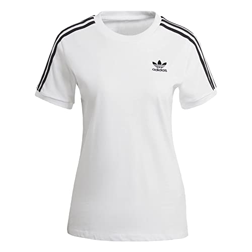 adidas 3 Stripes Women T-Shirt (38, White) von adidas