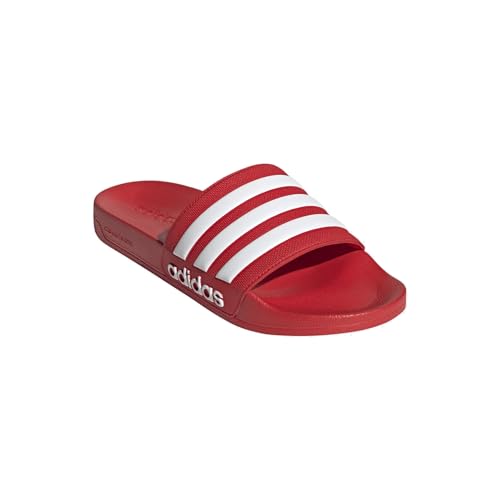 adidas 3 Stripes light Adilette Badelatschen Slides (red, EU Schuhgrößensystem, Erwachsene, Numerisch, M, 39) von adidas