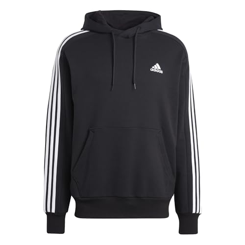 adidas 3Stripes Hoody Kapuzenpullover (DE/NL/SE/PL, Alphanumerisch, S, Regular, Regular, Black) von adidas