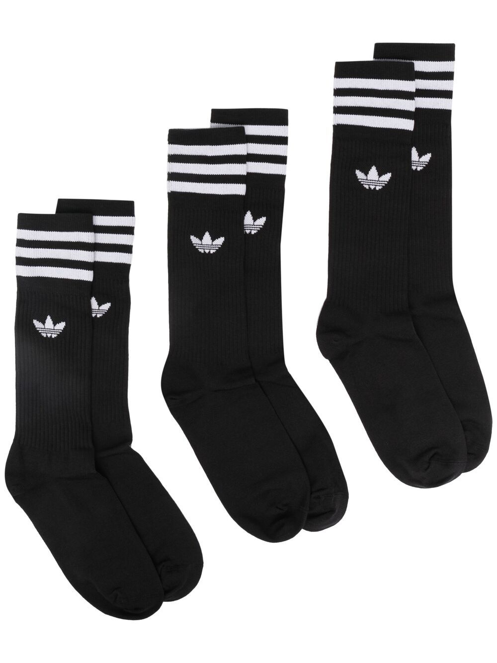 adidas 3er-Pack Socken mit Streifen - Schwarz von adidas