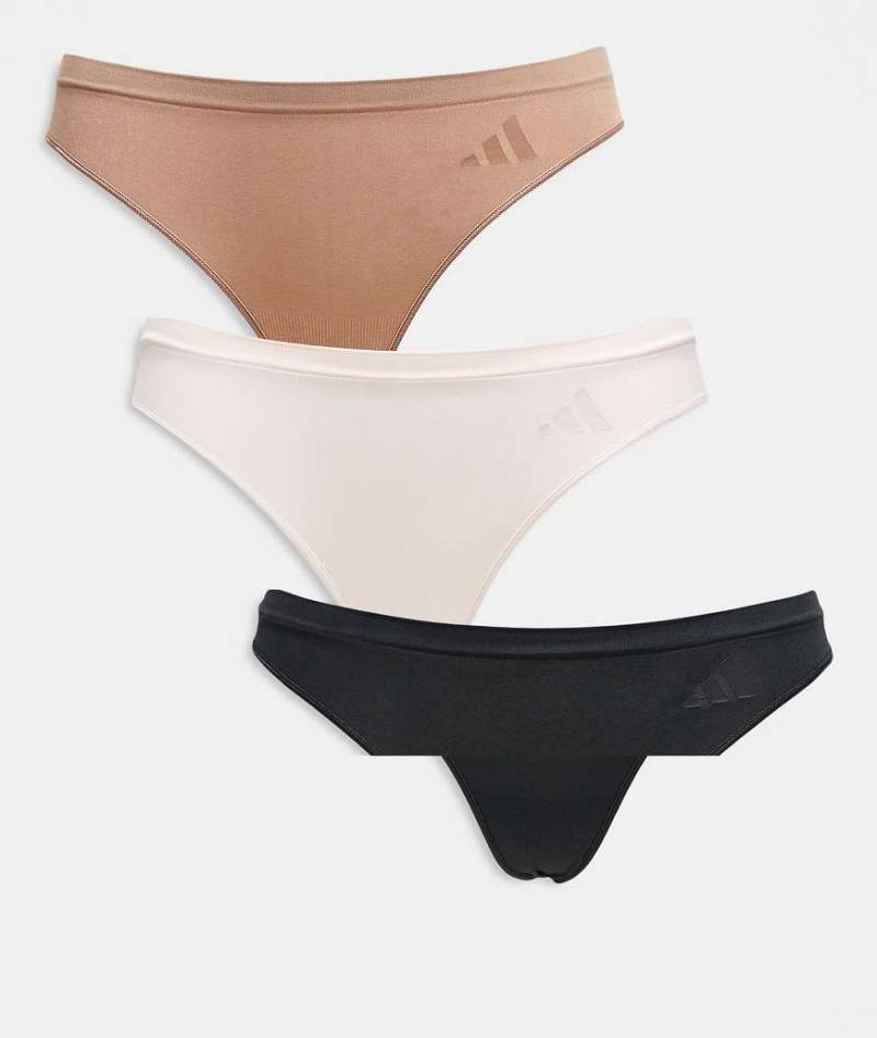 adidas - 3er-Pack nahtlose Tangas in verschiedenen Farben-Bunt von adidas