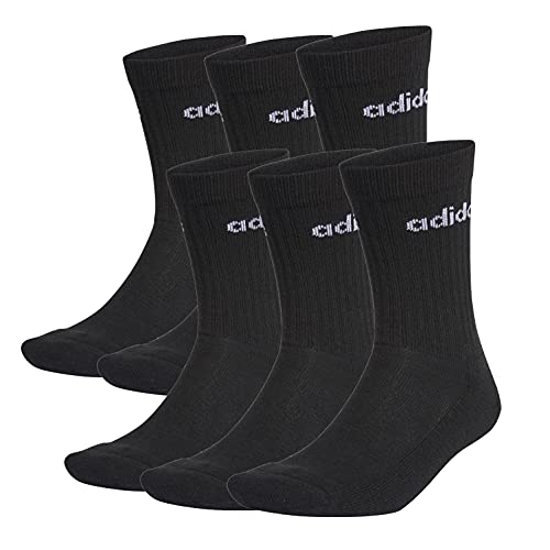 adidas 6 Paar HC CREW 3p Tennissocken Sportspocken Unisex, Farbe:Schwarz, Socken & Strümpfe:43-45 von adidas