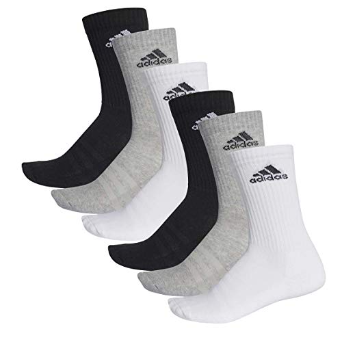 adidas 6 Paar Performance CUSHIONED CREW 3p Tennissocken Sportspocken Unisex, Farbe:032 - grey melange, Socken & Strümpfe:43-45 adidas 6 Paar Performance CUSHIONED CREW 3p Tennissocken Sportspocken Unisex, Farbe:032 - grey melange, Socken & Strümpfe:43-45 von adidas
