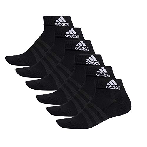 adidas Ankle/Quarter Socken Unisex Kurzsocke Knöchelsocke 6 Paar, Farbe:Black, Socken & Strümpfe:43-45 von adidas
