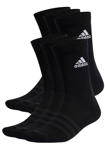 adidas 6 Paar SPW CREW 6p Tennissocken Sportspocken Unisex, Farbe:Black, Socken & Strümpfe:40-42 von adidas