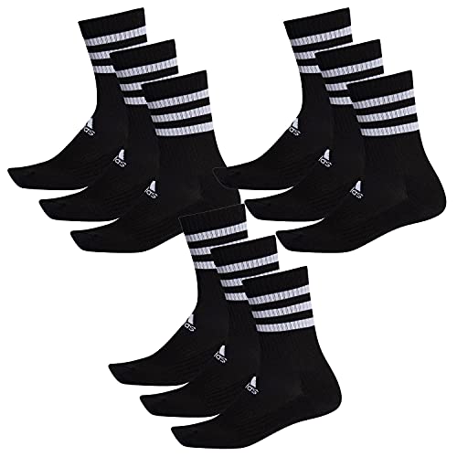 adidas 9 Paar CSH CREW 9p Tennissocken Sportspocken Unisex, Farbe:Black, Socken & Strümpfe:49-50 von adidas