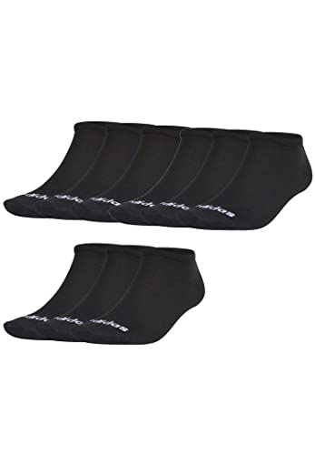 adidas 9 Paar Low Cut Sneaker Socken Unisex Kurzsocke weiss, Farbe:Black, Socken & Strümpfe:37-39 von adidas