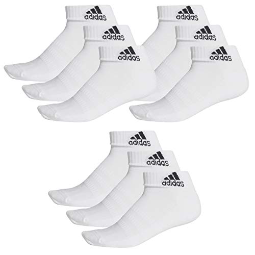 adidas Ankle/Quarter Socken Unisex Kurzsocke Knöchelsocke 9 Paar, Farbe:White, Socken & Strümpfe:37-39 von adidas