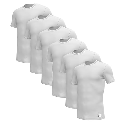 adidas - Active Flex Cotton - Unterhemd/Shirt Kurzarm - 6er Pack (XL Weiß) von adidas