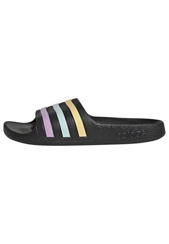 adidas Adilette Aqua Slides Kids Schiebe-Sandalen, core Black/orange Tint/Halo Mint, 23 EU von adidas