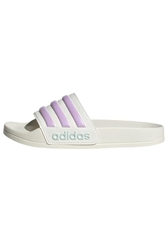 adidas Adilette Shower Slides Kids Schiebe-Sandalen, Off White Bliss Lilac Halo Mint von adidas