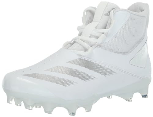 adidas Adizero Chaos American Football Sneaker, Unisex, Erwachsene, Weiß/Silber/Metallic/Weiß, 10.5 Damen / 9 Herren von adidas