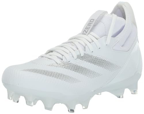 adidas Adizero Impact American Football Sneaker, Unisex, Erwachsene, Weiß/Silber Metallic/Weiß, 10 US Women/9 US Men von adidas
