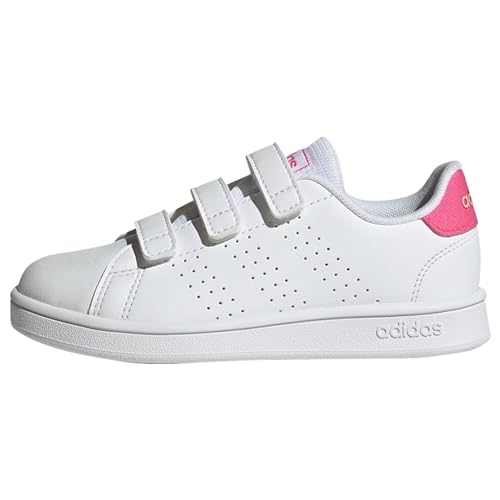 adidas Advantage Lifestyle Court Hook-and-Loop Shoes Schuhe-Niedrig, FTWR White/Pulse Magenta/Wonder Quartz, 33.5 EU von adidas