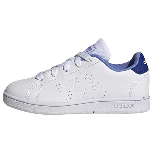 adidas Advantage Lifestyle Court Lace Shoes-Low (Non Football), FTWR White/FTWR White/Blue Fusion, 33.5 EU von adidas