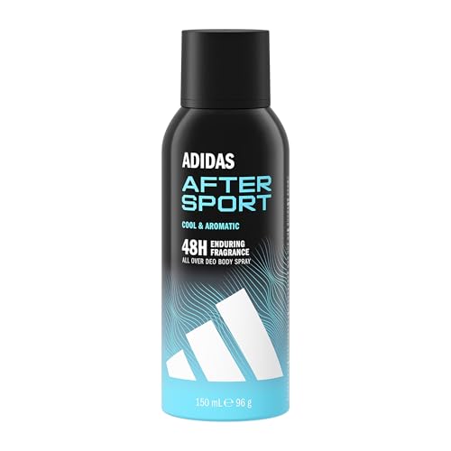 adidas After Sport Deo Body Spray für ihn, 48 Stunden extra-langanhaltender Duft, erfrischend-aromatisch, 150 ml von adidas