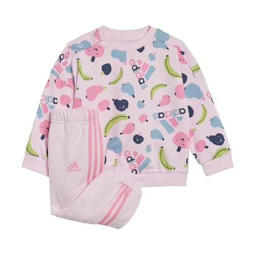 adidas Baby Infants Essentials Allover Printed Set Jugend Jogger, Clear pink/Bliss pink, 12-18 Months von adidas