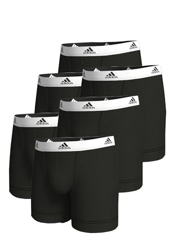 adidas Basic Boxer Brief Men Herren Unterhose Shorts Unterwäsche 6er Pack, Farbe:Black2, Bekleidungsgröße:M von adidas