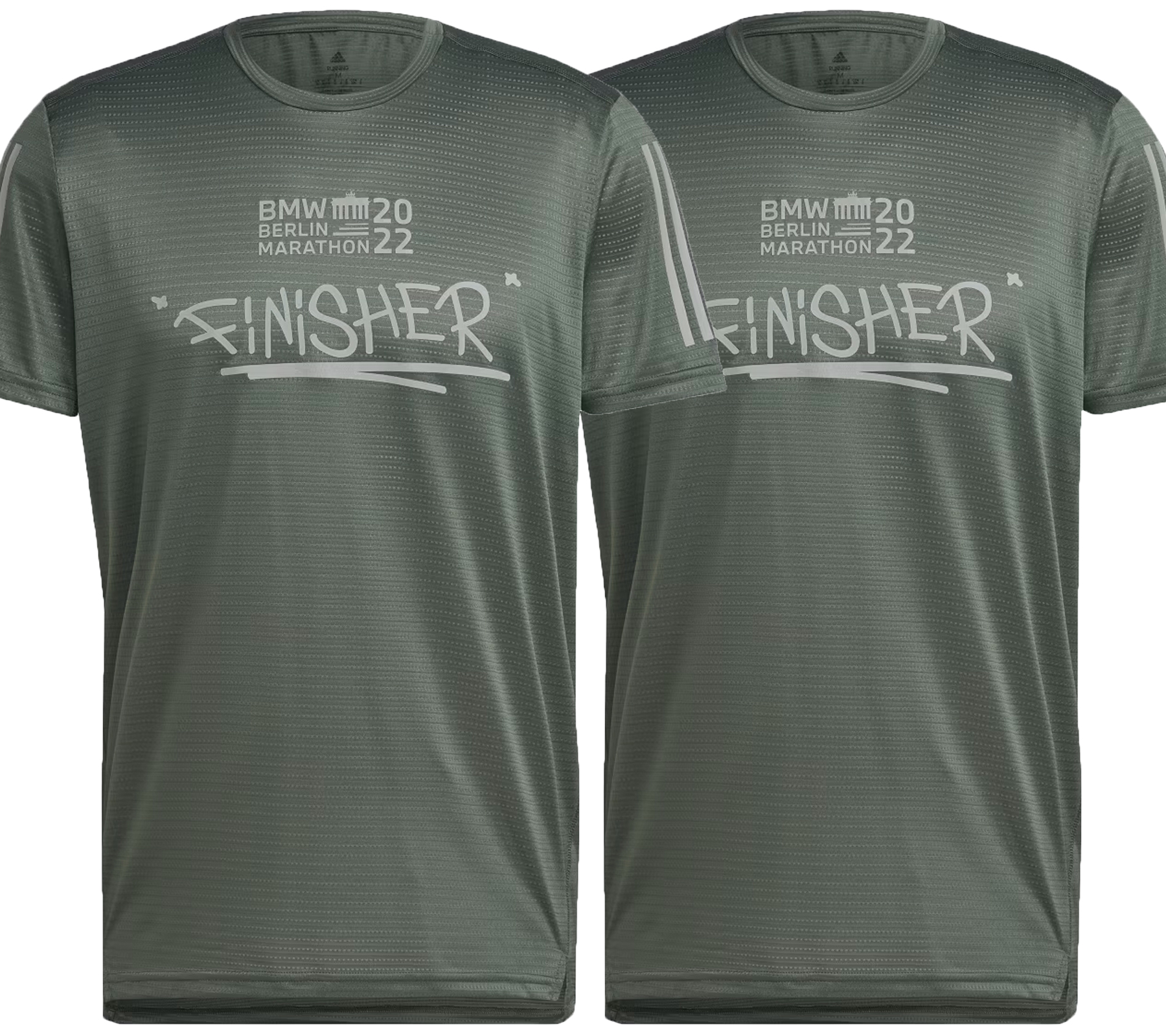 adidas BMW Berlin Marathon 2022 Finisher Trikot nachhaltiges Lauf-Trikot mit AeroReady Sport- & Freizeit T-Shirt für Damen oder Herren Grün von adidas