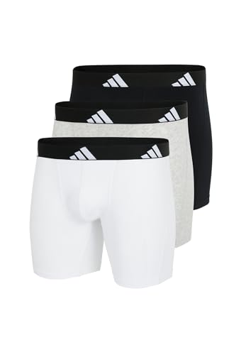 Boxer Brief (3PK) - Active Flex Cotton - Bequeme Unterwäsche, 917 Assorted, L von adidas