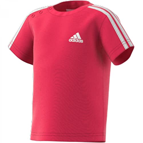 Adidas Boy's IB 3S Tshirt T-Shirt, Power pink/White, 0-3M von adidas