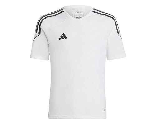 ADIDAS Boy's TIRO 23 JSY Y T-Shirt, White/Black, 140 von adidas