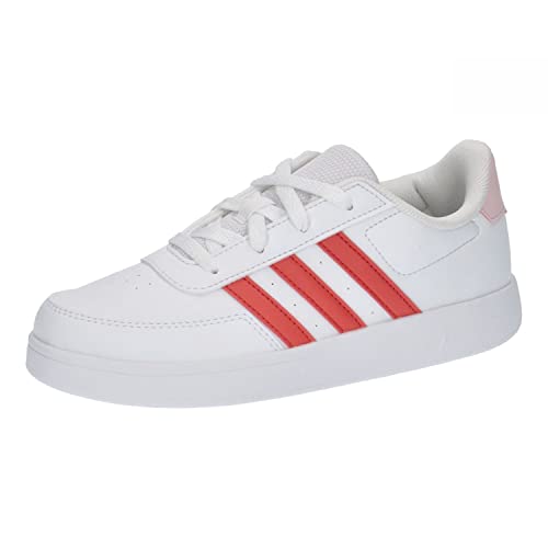 adidas Breaknet Lifestyle Court Lace Shoes Tennisschuhe, Cloud White/Bright red/Clear pink, 36 EU von adidas